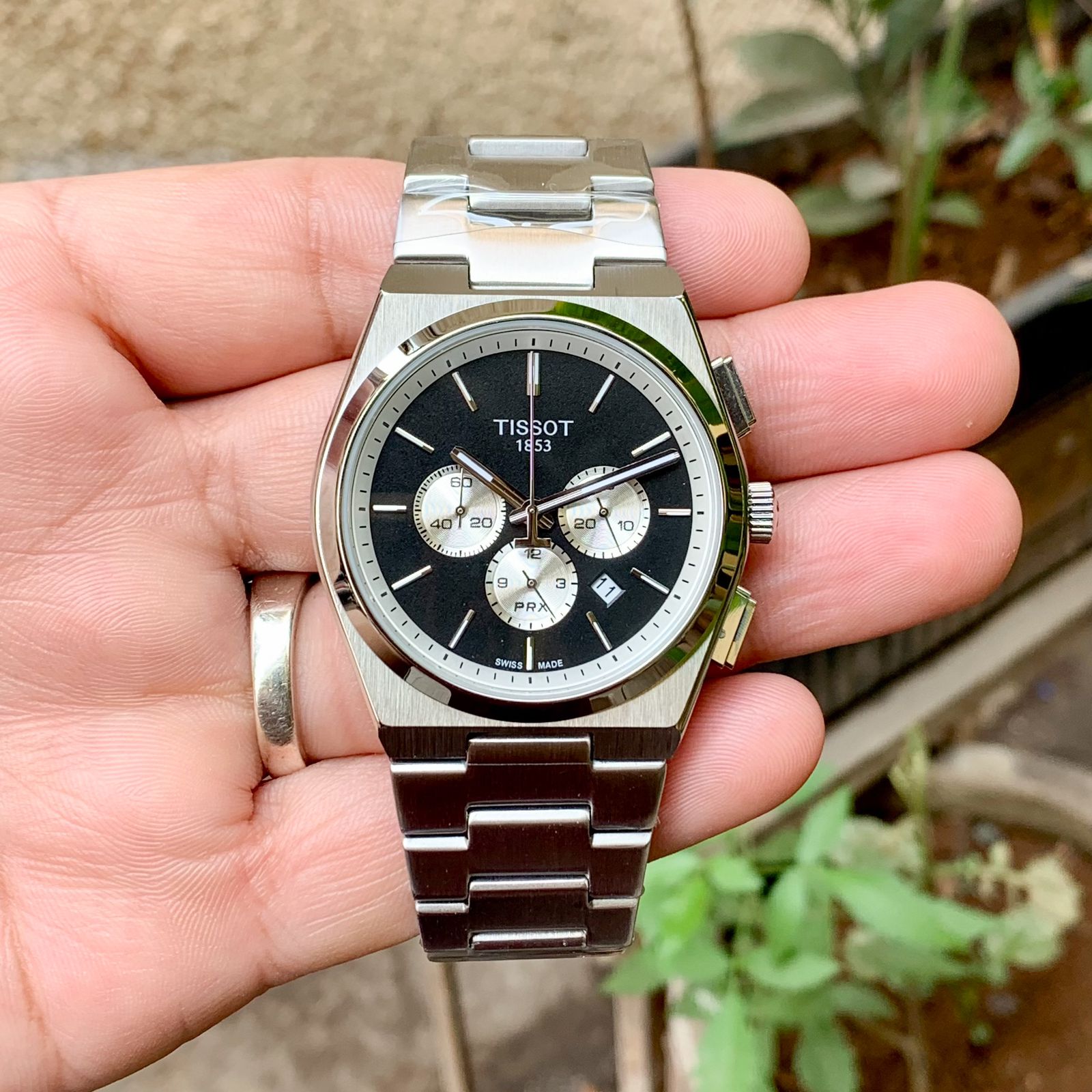 Luxury Watch Classic PRX Chronograph Quartz Silver-Black(Refurbished)